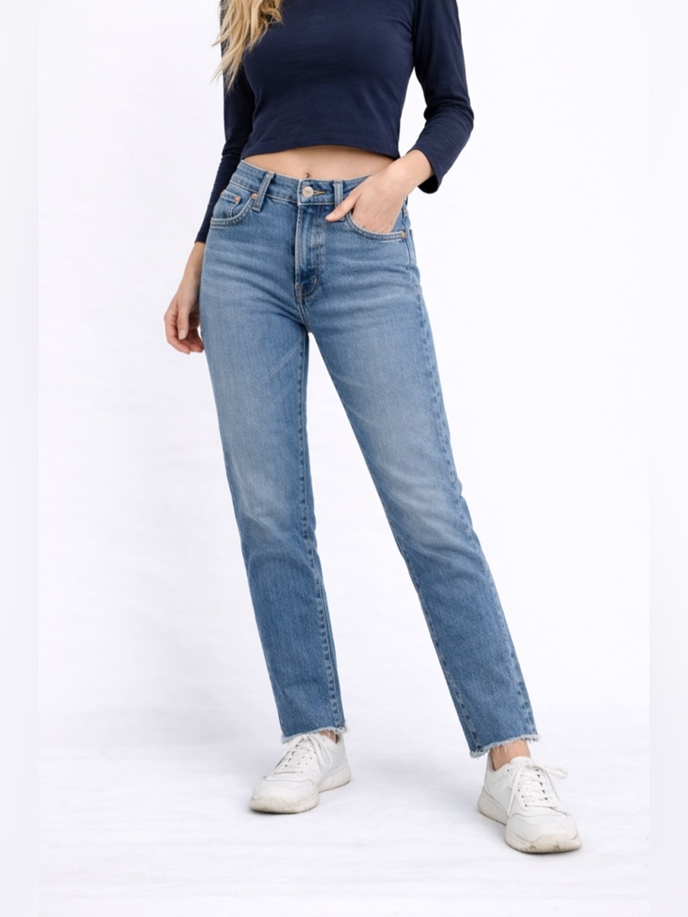 Levi’s 501 Original Fit Jeans Size 25 Dark Wash High Rise Straight Leg Denim